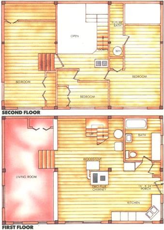 Diagram of main living quarters of the Mason's house.